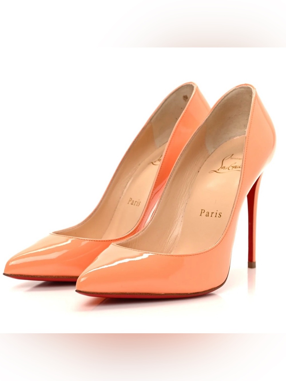Christian Louboutin Patent Pigalle Follies 100 Pumps- Sz 38